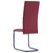 vidaXL - Eetkamerstoelen - 4 - st - kunstleer - rood