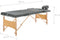 vidaXL - Massagetafel - met - 3 - zones - 186x68 - cm - houten - frame - antraciet