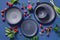 Palmer Bord Houston 28 cm Zwart Grijs Stoneware 2 stuks