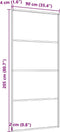 vidaXL - Schuifdeur - 90x205 - cm - aluminium - en - ESG-glas - zwart