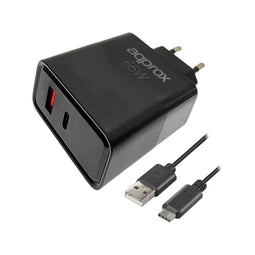 Approx! Oplader - 65W QC - USB-C en USB-A - Wit