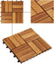 vidaXL - Terrastegels - 30 - x - 30 - cm - Acacia - set - van - 20