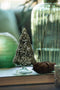 J-Line decoratie Kerstboom Paillettensuiker - glas - donkergroen - medium