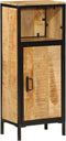 vidaXL - Badkamerkast - 40x27x90 - cm - massief - mangohout - en - ijzer