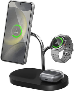 Samsung GP-PWU024WIABW - 3-in-1 Draadloos Docking Station - Snellader voor Smartphone Smartwatch & Earbuds (15W)