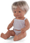 Miniland Babypop Europese Jongen 38cm - met wit broekje en hemdje