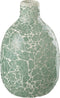 J-Line vaas Mozaiek - glas - groen/wit - small - 26 cm hoog