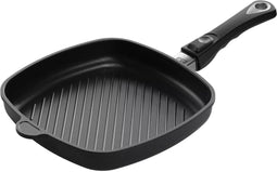 AMT Gastroguss Vierkante grillpan - 26 cm - Geschikt voor alle warmtebronnen - Inductie - Energiebesparend ontwerp