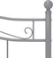 vidaXL - Bedframe - metaal - grijs - 180x200 - cm