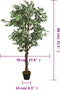 vidaXL - Kunstplant - ficus - 378 - bladeren - 80 - cm - groen