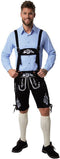 Dressforfun Lederhose Frankenwald M - Verkleedkostuum - Traditionele klederdrachtstijl - Zwart