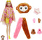 Barbie Cutie Reveal Jungle - Barbiepop met 10 verrassingen - Aap