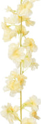 Kerstslingers met bloemen 6 st 180 cm champagnekleurig