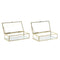 Doos-Juwelenkistje DKD Home Decor Gouden Metaal Kristal 20 x 11 x 5 cm 22 x 12 x 7 cm (2 Stuks)