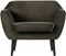 WOOOD Rocco Fauteuil - Velvet - Warm Groen - 75x92x81