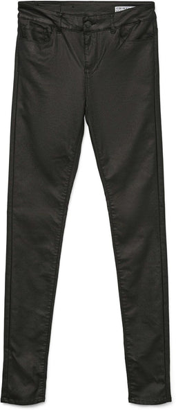 VERO MODA VMSEVEN NW SS SMOOTH COATED PANTS NOOS - Dames Broek - Slim Fit - Gecoat effect - Maat XXL X L32