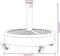vidaXL - Parasolvoet - met - wielen - voor - stok - van - Ø38 - / - 48 - mm - 27 - kg - rond