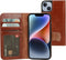 Mobiparts Excellent Wallet Case 2.0 - Flip cover - Echt leder - Bruin (iPhone 14)