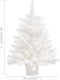 vidaXL - Kunstkerstboom - met - verlichting - en - kerstballen - 65 - cm - wit