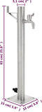 vidaXL - Tuinwaterkolom - rond - 65 - cm - roestvrij - staal