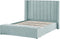 NOYERS - Bed met opbergruimte - Mintgroen - 140 x 200 cm - Fluweel