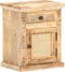 vidaXL - Nachtkastje - 40x30x50 - cm - massief - mangohout - en - natuurlijk - riet