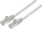 Intellinet 740869 RJ45 Netwerkkabel, patchkabel CAT 6A S/FTP 3.00 m Grijs Folie afscherming, Afscherming gevlochten, Af