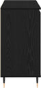 vidaXL - Dressoir - met - Deuren - & - Lades - Zwart - Eiken - 101,5x35x70 - cm