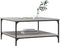 vidaXL - Salontafel - 80x80x40 - cm - bewerkt - hout - grijs - sonoma - eikenkleurig