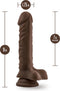 Blush Dildo Love Toy Dr. Skin Plus 9 Inch Posable Dildo With Balls Chocolate Bruin