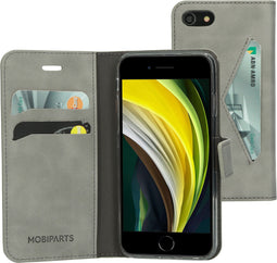 Mobiparts iPhone 7/8/SE (2020/2022) - Classic Wallet Case - Ruimte voor pasjes - Granite Grey