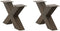 vidaXL - Salontafelpoten - 2 - st - X-vormig - 50x(30-31) - cm - staal - naturel
