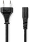 Nedis CEGL11060BK20 - Stroomkabel Euro-connector - 200cm - Zwart