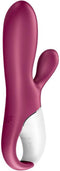 Satisfyer, Bluetooth Rabbit, Hot Bunny, 17,5 cm, met app, met warmtefunctie, 2 motoren, gemaakt van siliconen