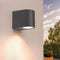 LEDVION - LED Wandlamp - GU10 - IP54 - Antraciet