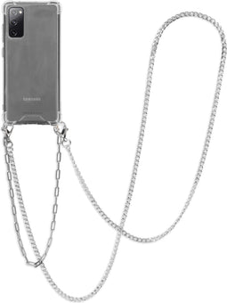 iMoshion Hoesje Geschikt voor Samsung Galaxy S20 FE Hoesje Met Koord - iMoshion Backcover met koord + armband - Ketting - Transparant