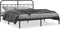 vidaXL - Bedframe - met - hoofdbord - metaal - zwart - 180x200 - cm