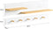 SoBuy FHK21-WN - Wandkapstok - Witte Wandplank met 5 Hangers en 2 Opbergplanken - Kleur Wit