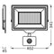 Ledvance Essential Sensor LED Schijnwerper 200 W - 20000 lumen koel wit - IP44 - 402x45x341 mm - Zwart