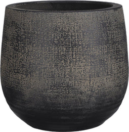 Mica Decorations Victor Bloempot - 21x21x19 cm - Donkerbruin