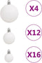 vidaXL - 111-delige - Kerstballenset - polystyreen - wit