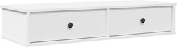 vidaXL - Wandschap - met - lades - 100x37,5x19 - cm - bewerkt - hout - wit