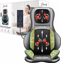 CALMENTA® Shiatsu Massagestoel - Elektrisch Massagekussen - Rug- en Nekmassage - Warmtefunctie - Vibratie