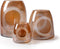 Vaas met ringen 'janine' bruin h9,5 d9,5 cm