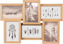 Atmosphera Collage Fotolijst - 44 x 31 cm - hout - voor 6 foto's van 10 x 15 cm - fotoframe - woonaccessoires