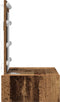 vidaXL - Wandkaptafel - met - LED-verlichting - - - Oud - Hout