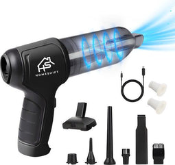 HomeShift® V2 - Draadloze Auto Stofzuiger - Kruimelzuiger - Blaasfunctie - Zwart