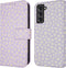 iMoshion Hoesje Geschikt voor Samsung Galaxy S21 FE Hoesje Met Pasjeshouder - iMoshion Design Bookcase smartphone - Paars / White Daisy