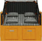 vidaXL - Strandstoel - met - kussens - poly - rattan - en - hout - zwart - en - grijs