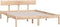 vidaXL - Bedframe - massief - grenenhout - 135x190 - cm